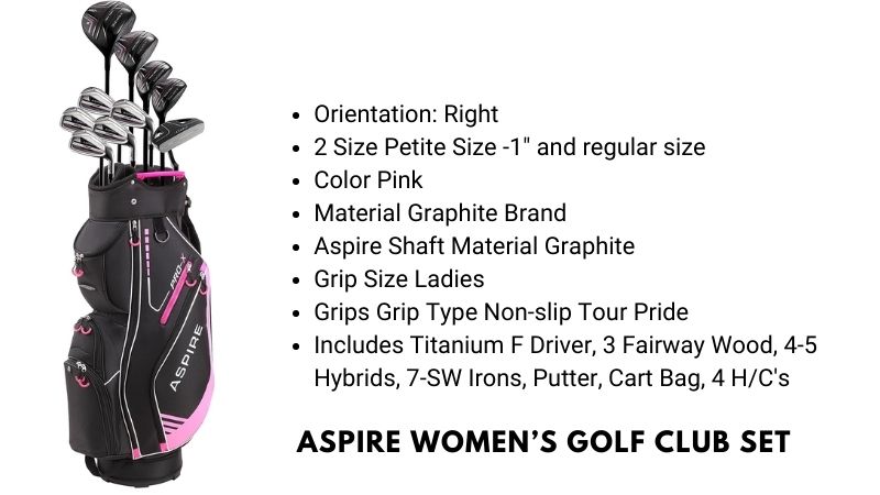 Best Womens Beginner Golf Clubs Aspire Womens Golf Club Set 