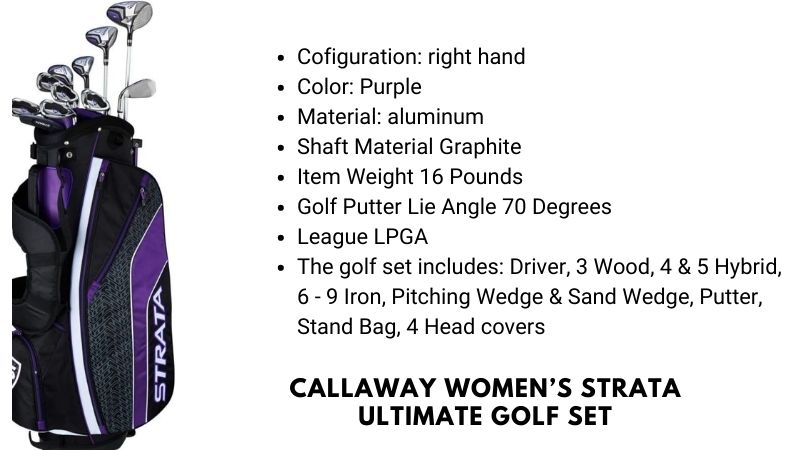 Best Women's Beginner Golf Clubs Callaway Womens Strata Ultimate Golf Set