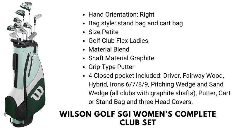 Best Women's Beginner Golf Clubs Wilson Golf SGI Women’s Complete Club Set