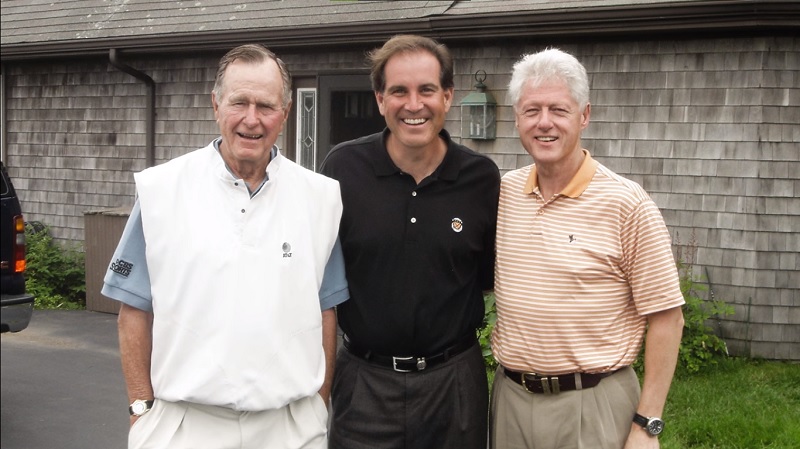 George H.W.Bush, Jim Nantz and Bill Clinton Played Golf In 28th And 29th June