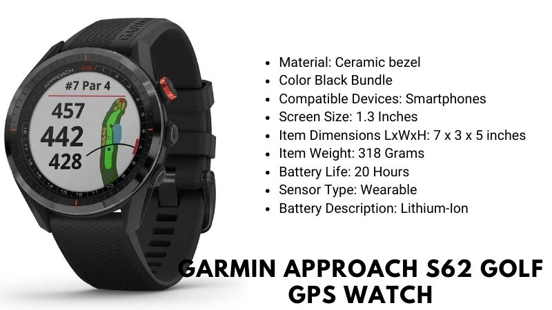 Garmin Approach S62 Golf GPS Watch