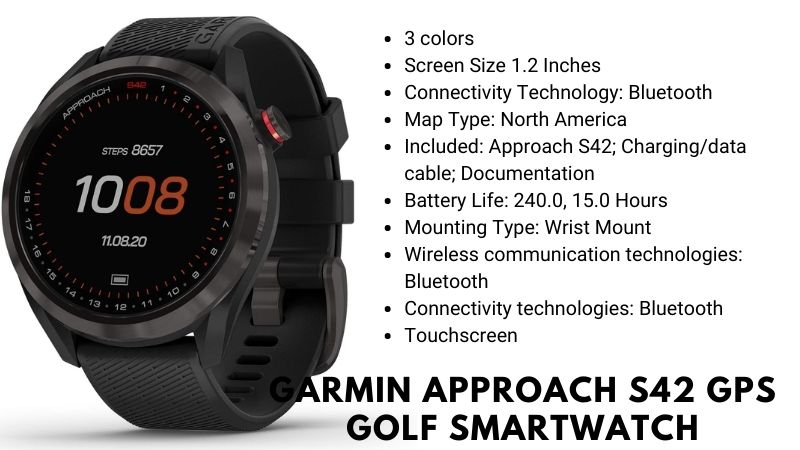 Garmin Approach S42 GPS Golf Smartwatch 