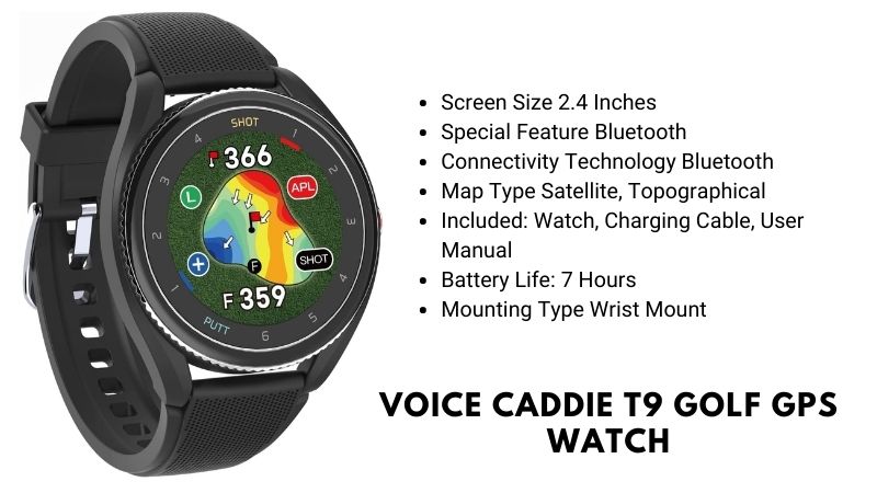 Voice Caddie T9 Golf GPS Watch 